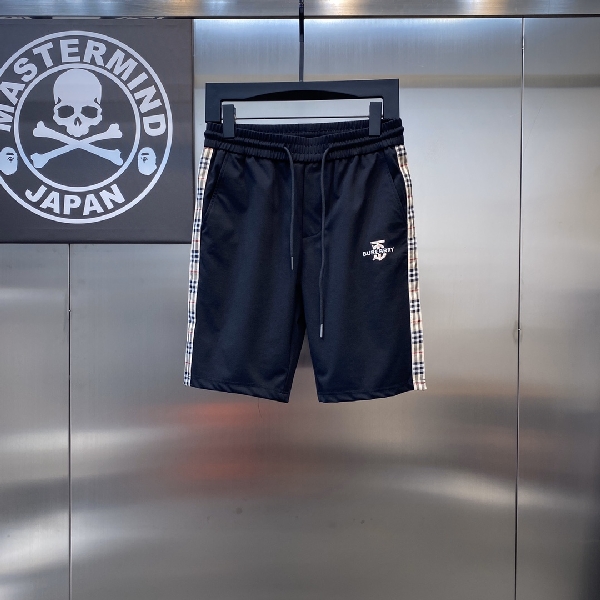 Replica Burberry Shorts Check Drawcord Swim in Black