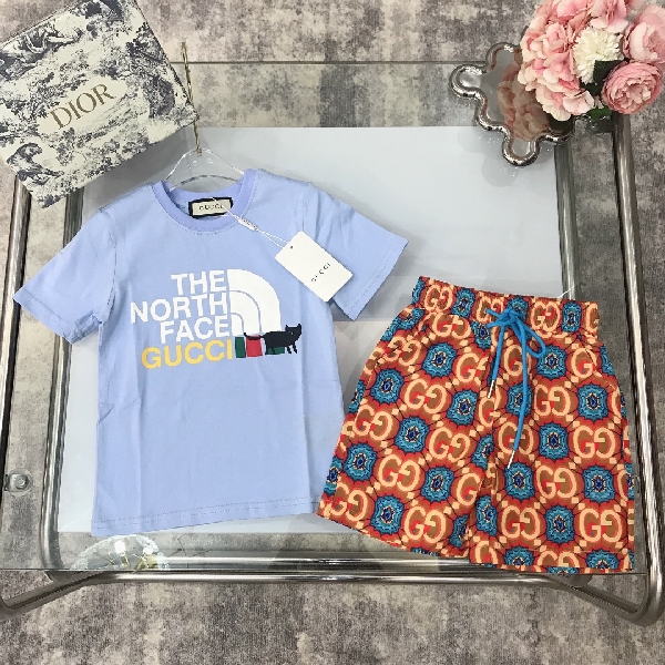 Replica Gucci 2022 Children's T-shirt and Shorts Set