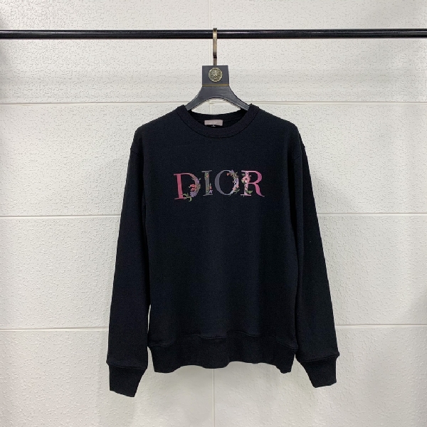 Replica Dior Sweatshirt Oversized Cotton in Black