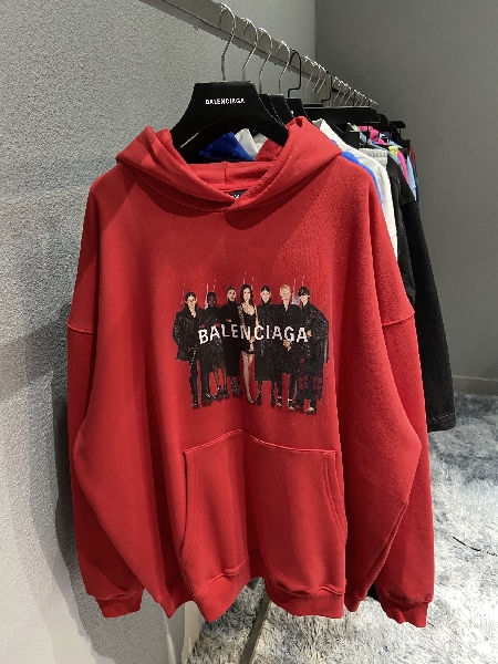 Replica Balenciaga Hoodie Printed in Red