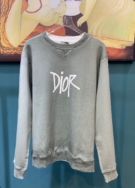 Replica Dior Sweatshirt Oversized Cotton in Gray