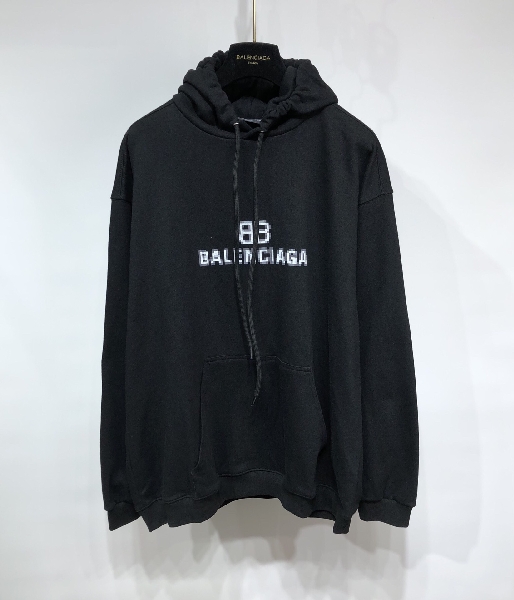 Replica Balenciaga Hoodie BB Pixel Medium Fit in Black