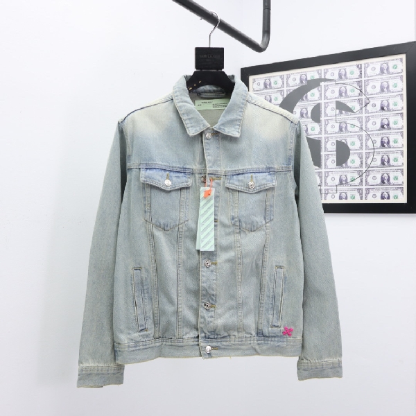 Replica Off-White Jacket Jeans Water Wash in Blue