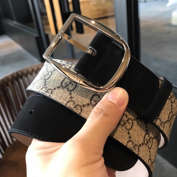 Replica Gucci G-less Silver buckle belt ASS02346