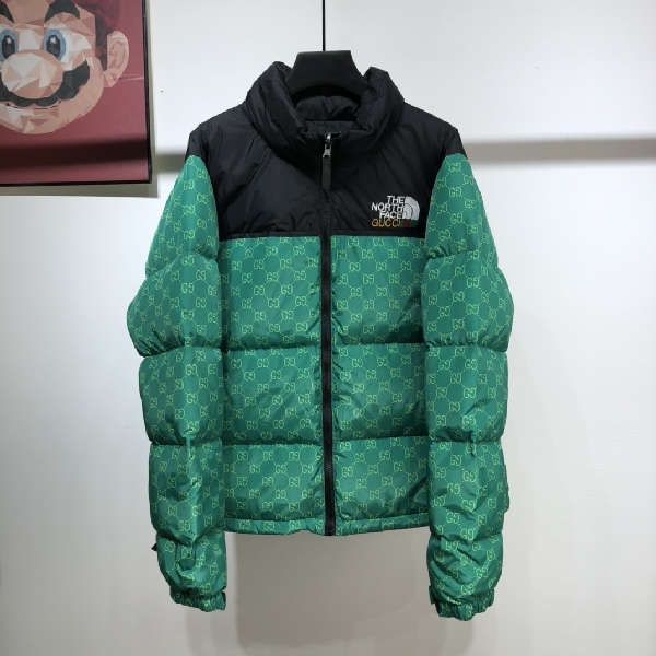 Replica Gucci & The North Face Down Jacket in Green