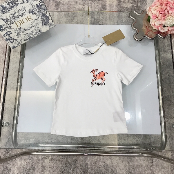 Replica Burberry 2022 New Children T-shirt in White