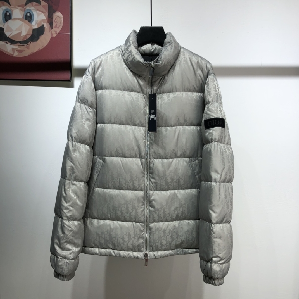 Replica Dior Down Jacket Oblique in Gray