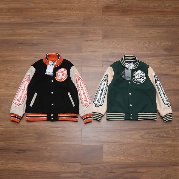 Replica Givenchy 2022 new bbc astro varsity kenijima jacket in black and green