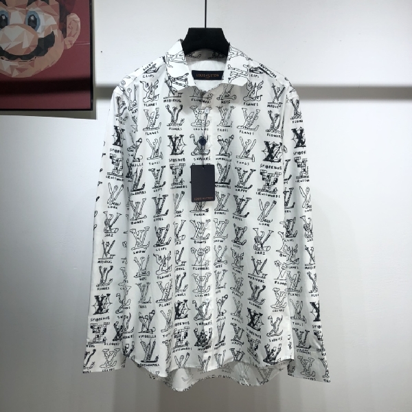 Replica Louis Vuitton Shirt Signature in White