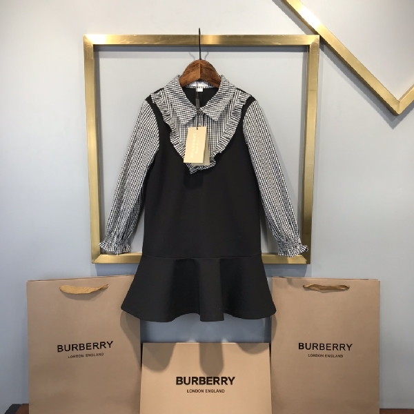 Replica Burberry 2022Plaid contrast Fishtail skirt