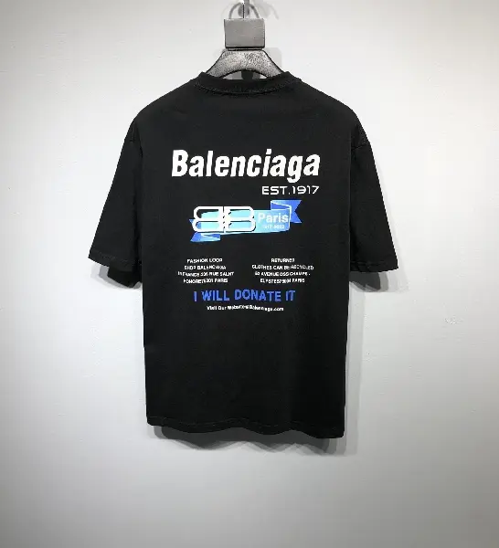 Replica BALENCIAGA 2022SS fashion T-shirt in black