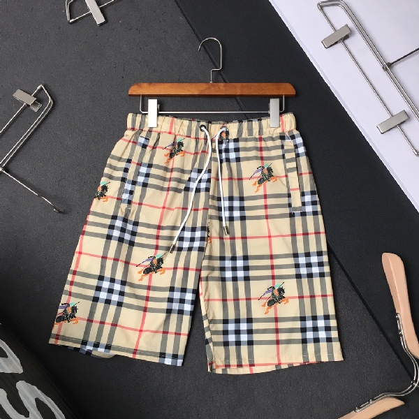 Replica Burberry Shorts Check Drawcord Swim in Brown