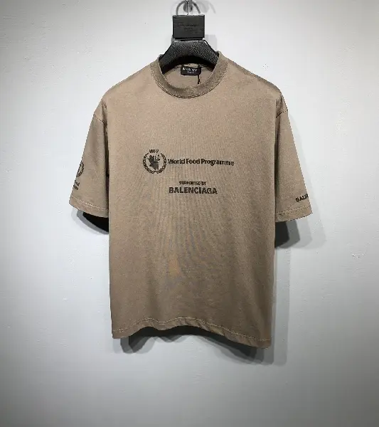 Replica BALENCIAGA 2022SS fashion T-shirt in brown