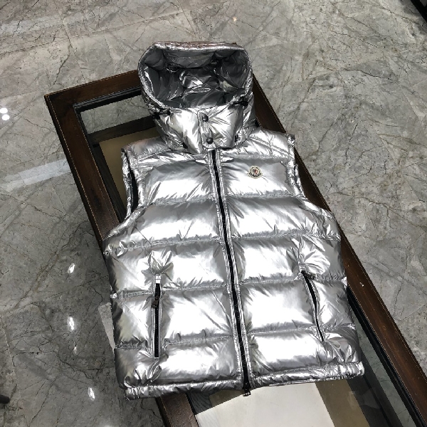 Replica Moncler Vests Tibb in Sliver