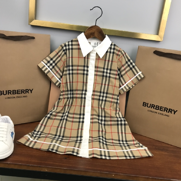 Replica Burberry 2022 New Girl Grid Dress