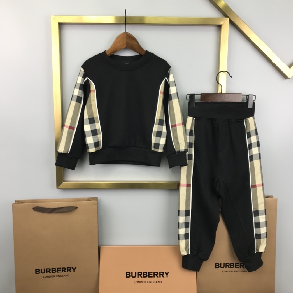 Replica Burberry 2022 New Children Hoodies and Pants Set