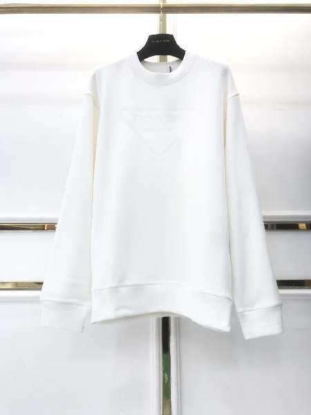 Replica Prada Sweatershirt Oversized cotton jersey logo