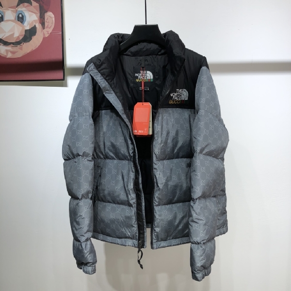 Replica Gucci & The North Face Down Jacket in Gray