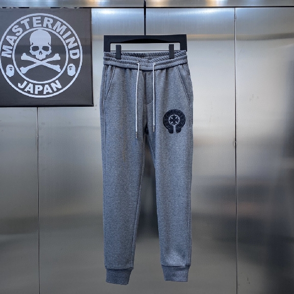 Replica Chrome Hearts Pants Cotton in Gray