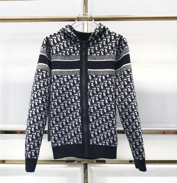 Replica Dior Jacket Cotton in Black with White