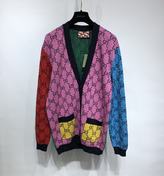 Replica Gucci Sweatshirt GG Multicolor cotton cardigan