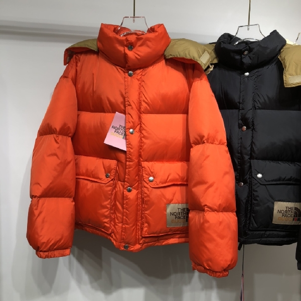 Replica Gucci & The North Face Down Jacket in Orange