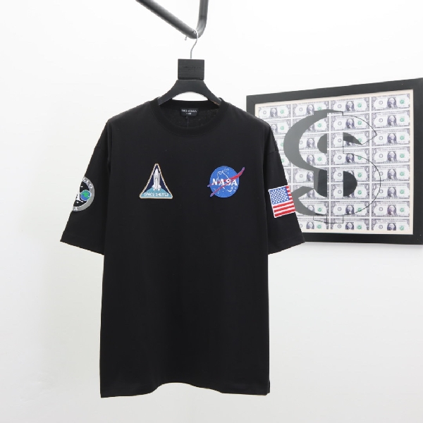 Replica Balenciaga X NASA T-Shirt Space in Black