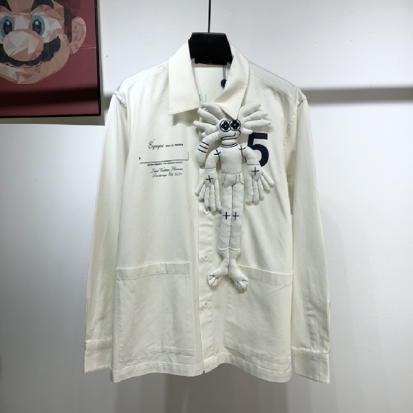 Replica Louis Vuitton Shirt Multi Animal in White