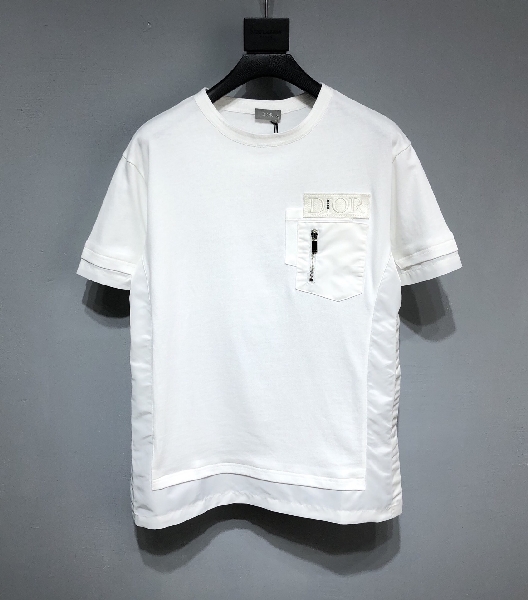 Replica D1or x sacai Patch pocket stitching T-shirt