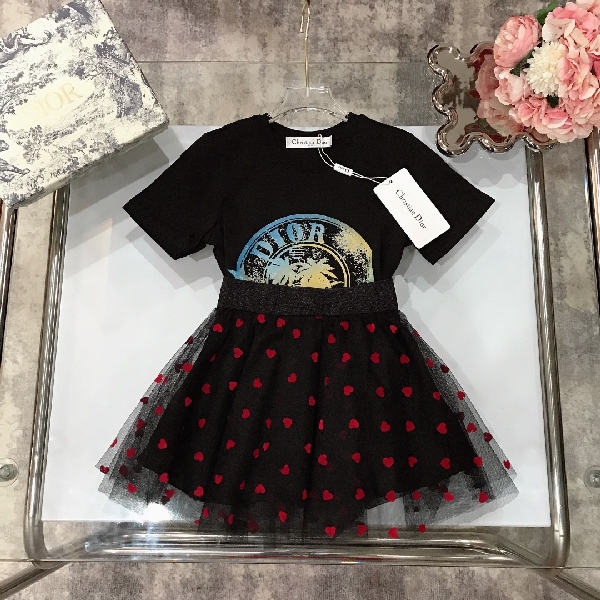 Replica Dior 2022 New Girl's T-shirt & Skirt Set