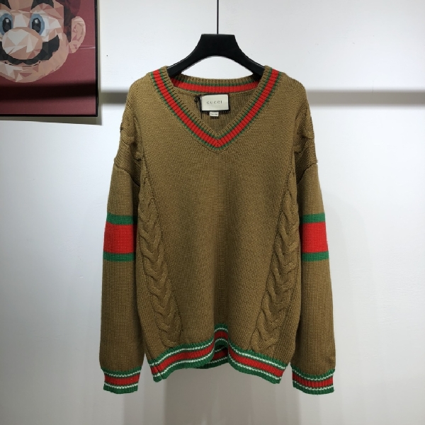 Replica Gucci Sweatshirt Cable knit V-neck