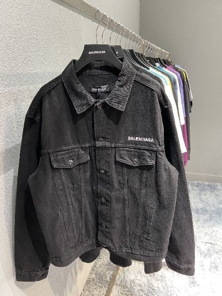 Replica Balenciaga Jacket Large Fit in Black