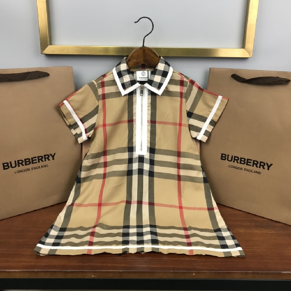 Replica Burberry 2022 New Girl Grid Dress