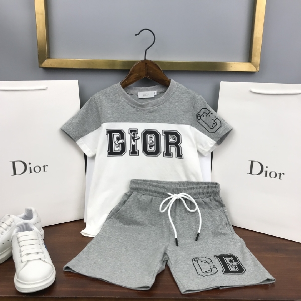 Replica Dior 2022 Boy's T-shirt and Shorts Set