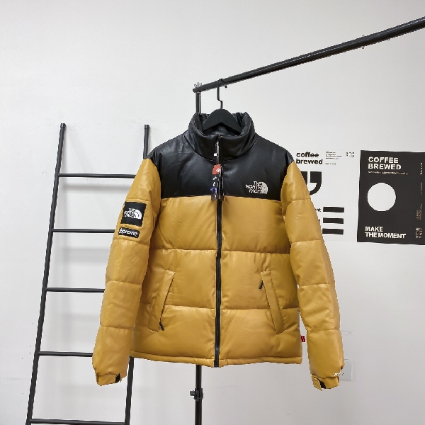 Replica The North Face Down Jacket Leather in Yellow