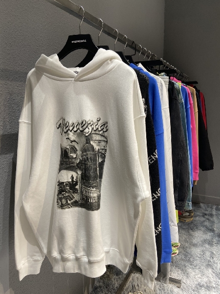 Replica Balenciaga Hoodie Printed in White