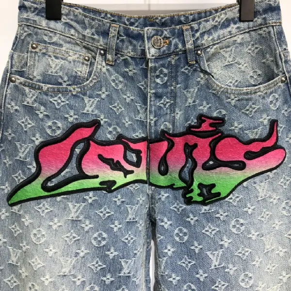 Replica LOUISVUITTON 2022 Jacquard jeans