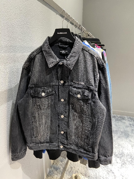 Replica Balenciaga Jacket Large Fit in Black