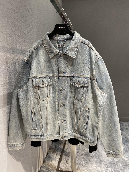 Replica Balenciaga Jacket Large Fit in Gray