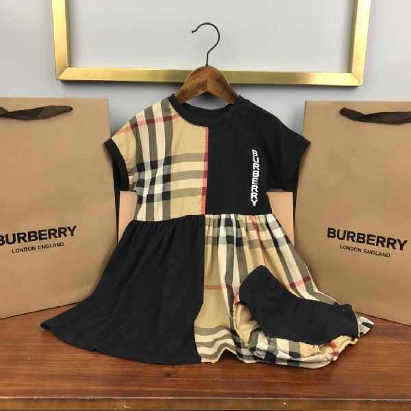 Replica Burberry 2022 New Girl Grid Dress