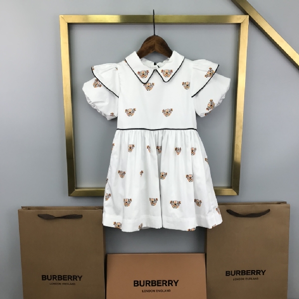 Replica Burberry 2022 New Girl Teddy Bear Pleated Dress