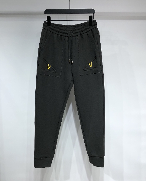 Replica Fendi Pants Cotton in Black