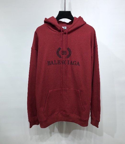 Replica Balenciaga Hoodie BB Pixel Medium Fit in Red