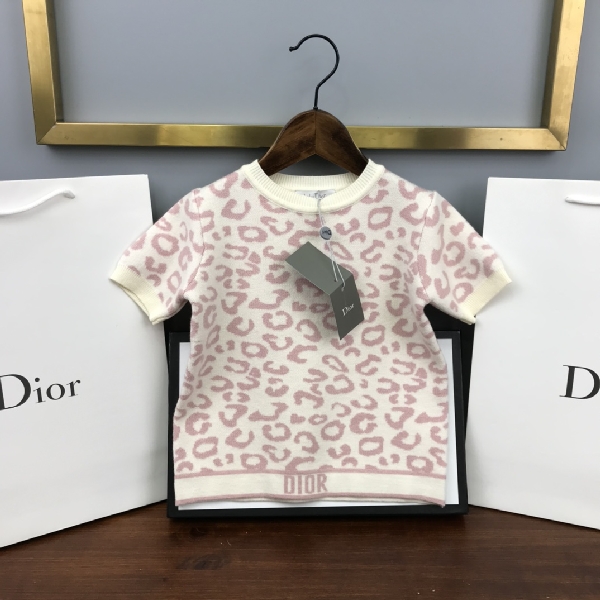 Replica Dior 2022 New Girl's Short Sleeved Sweater