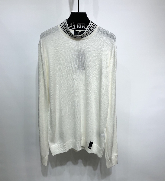 Replica Fendi Sweatshirt Black wool in White