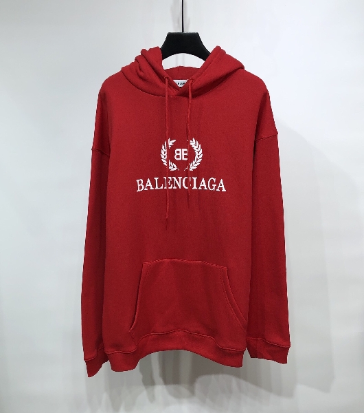 Replica Balenciaga Hoodie BB Pixel Medium Fit in Red