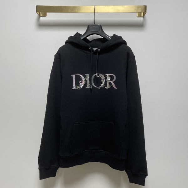 Replica Dior Hoodie Oversized Cotton in Black