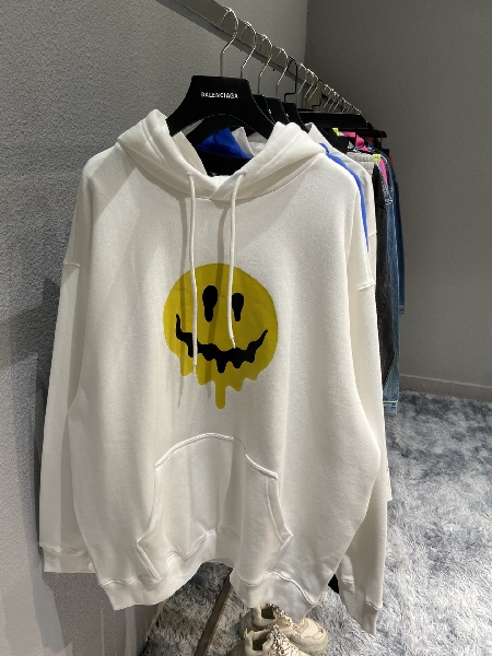 Replica Balenciaga Hoodie Drip Peace Large Fit in White