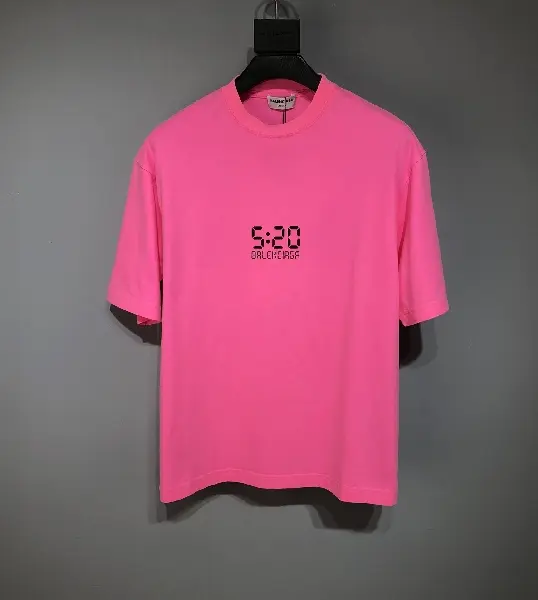 Replica BALENCIAGA 2022SS new arrival T-shirt in rose red