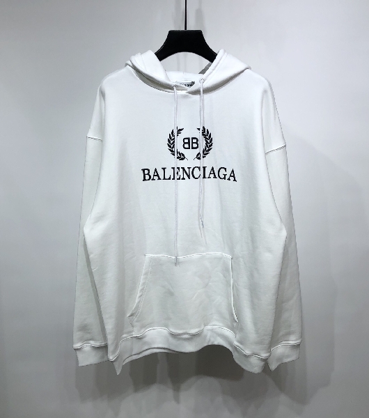 Replica Balenciaga Hoodie BB Pixel Medium Fit in White